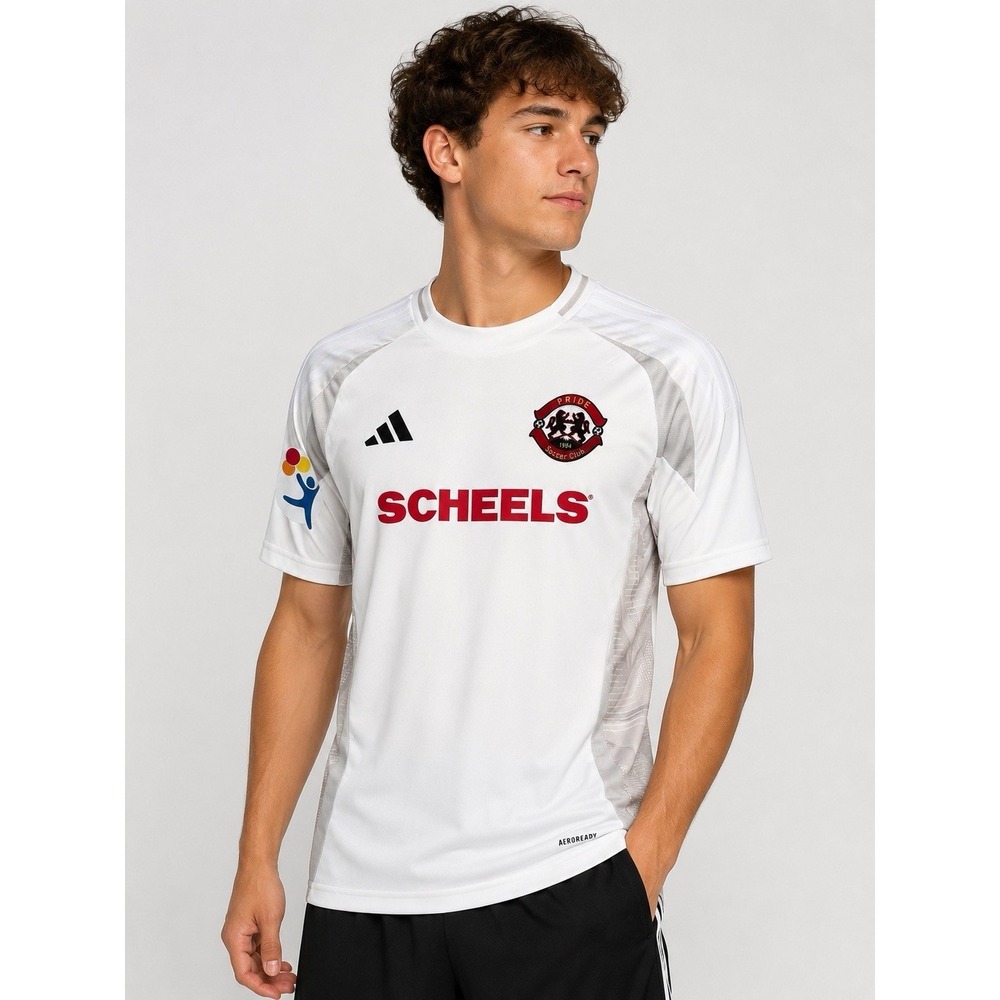 Adidas Pride Soccer Club Jersey White AeroReady Adult Medium #52 Soccer Tee Read
